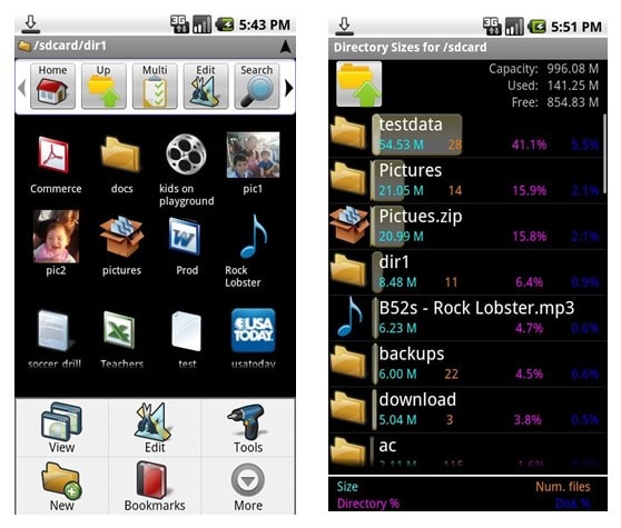 astro file manager app screenshots 11 Best Android Apps For Nexus One / HTC Desire